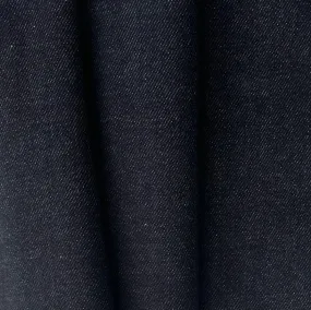 12 Oz Classic Midnight Blue Stretch Cotton Denim Twill (Made in Italy)