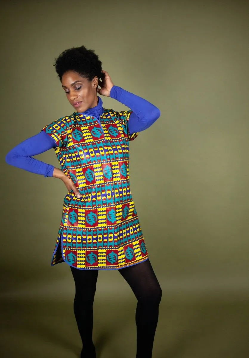 African Shift Dress In Kente