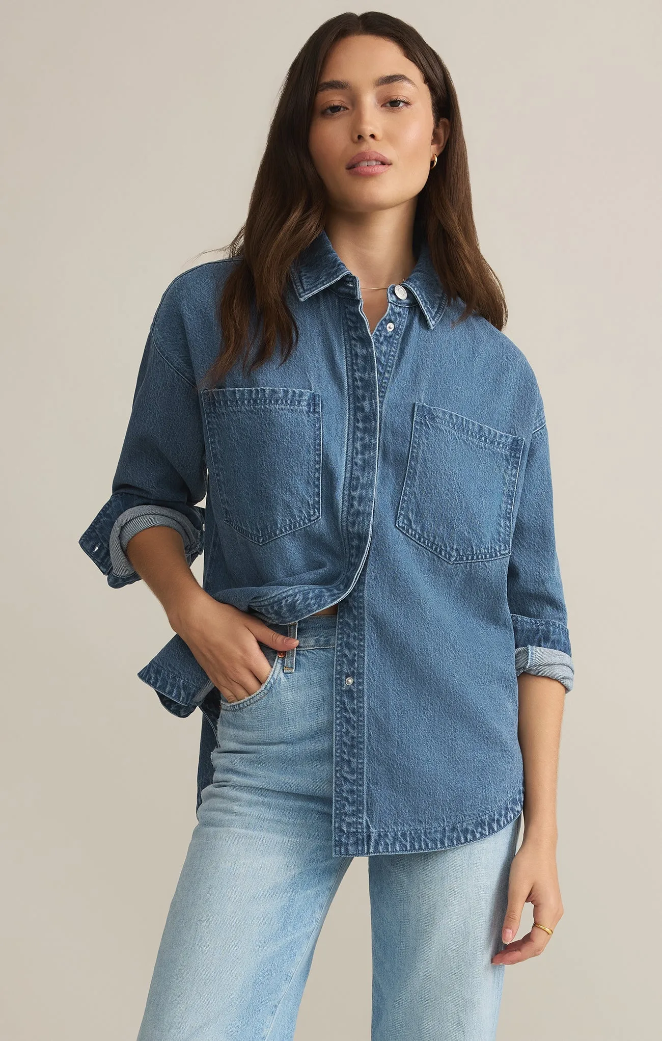 All Day Luxe Soft Denim Jacket