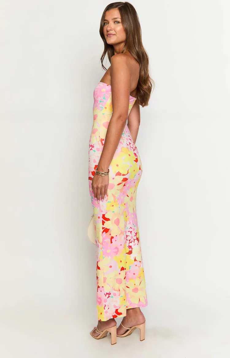 Arizona Strawberry Girl Print Maxi Dress