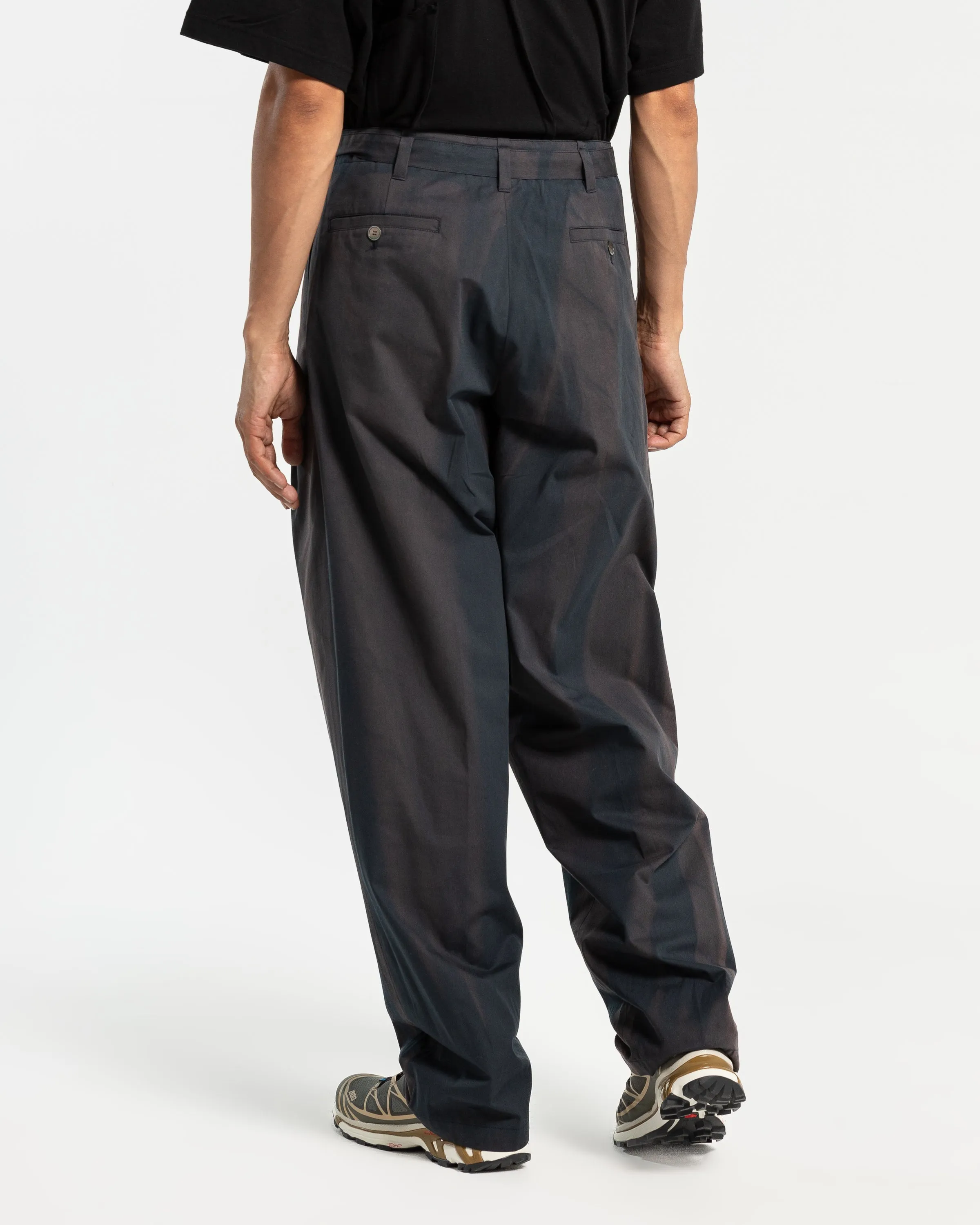 Belted Wide Trousers in Navy