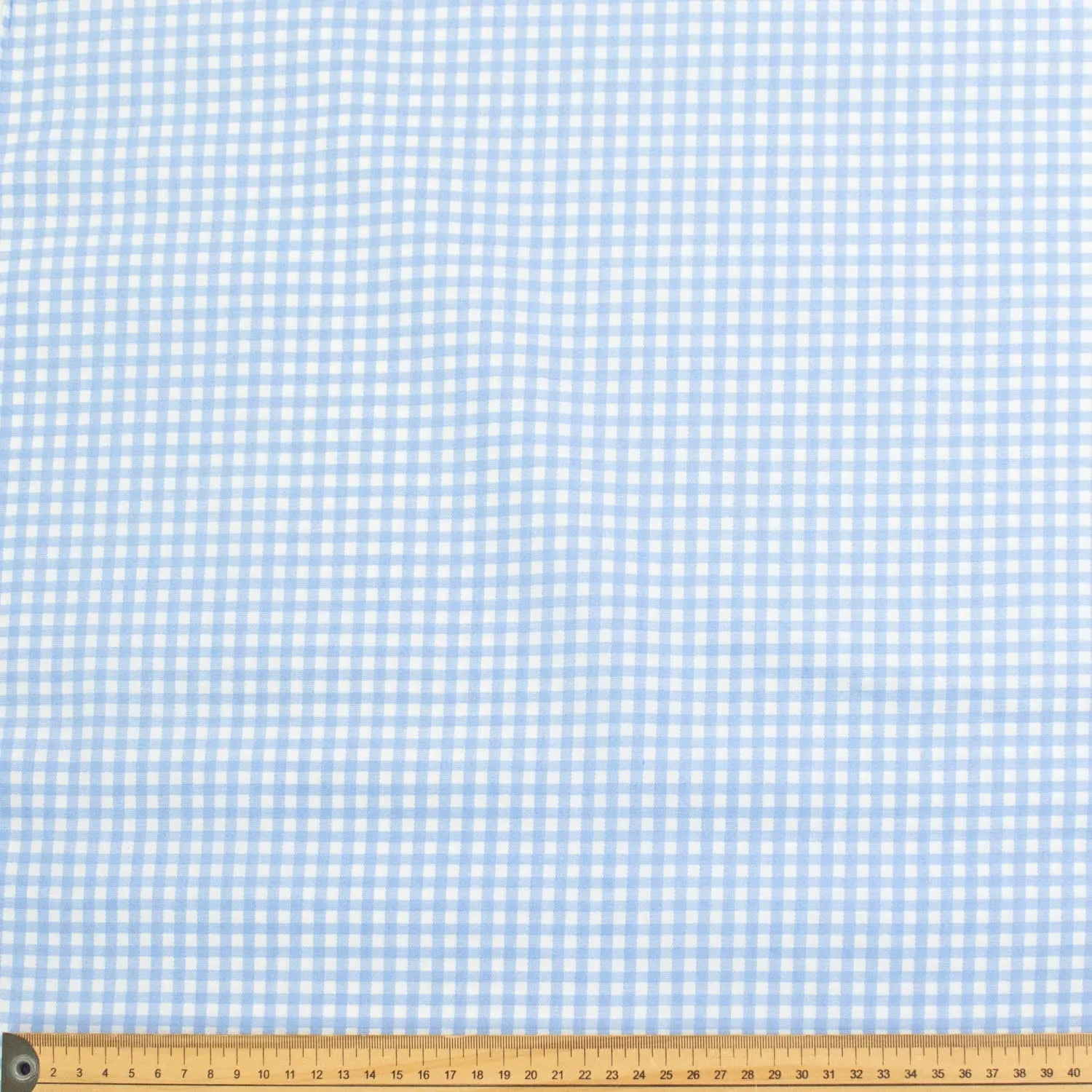 Blue Small Check Cotton Print