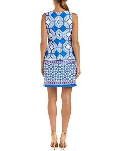 Border Medallion Print Shift, Royal Pink, 4