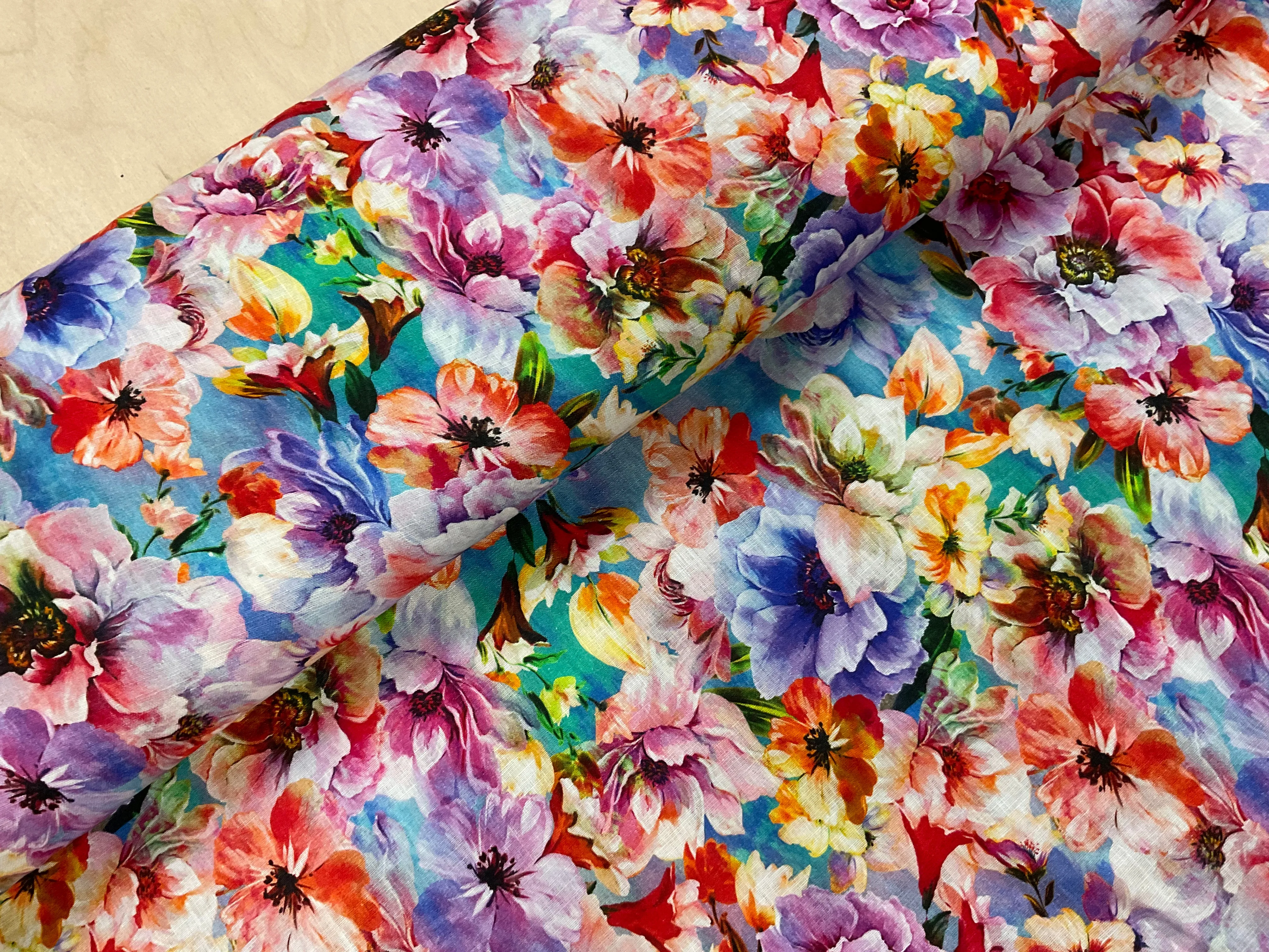 Bright Floral Linen