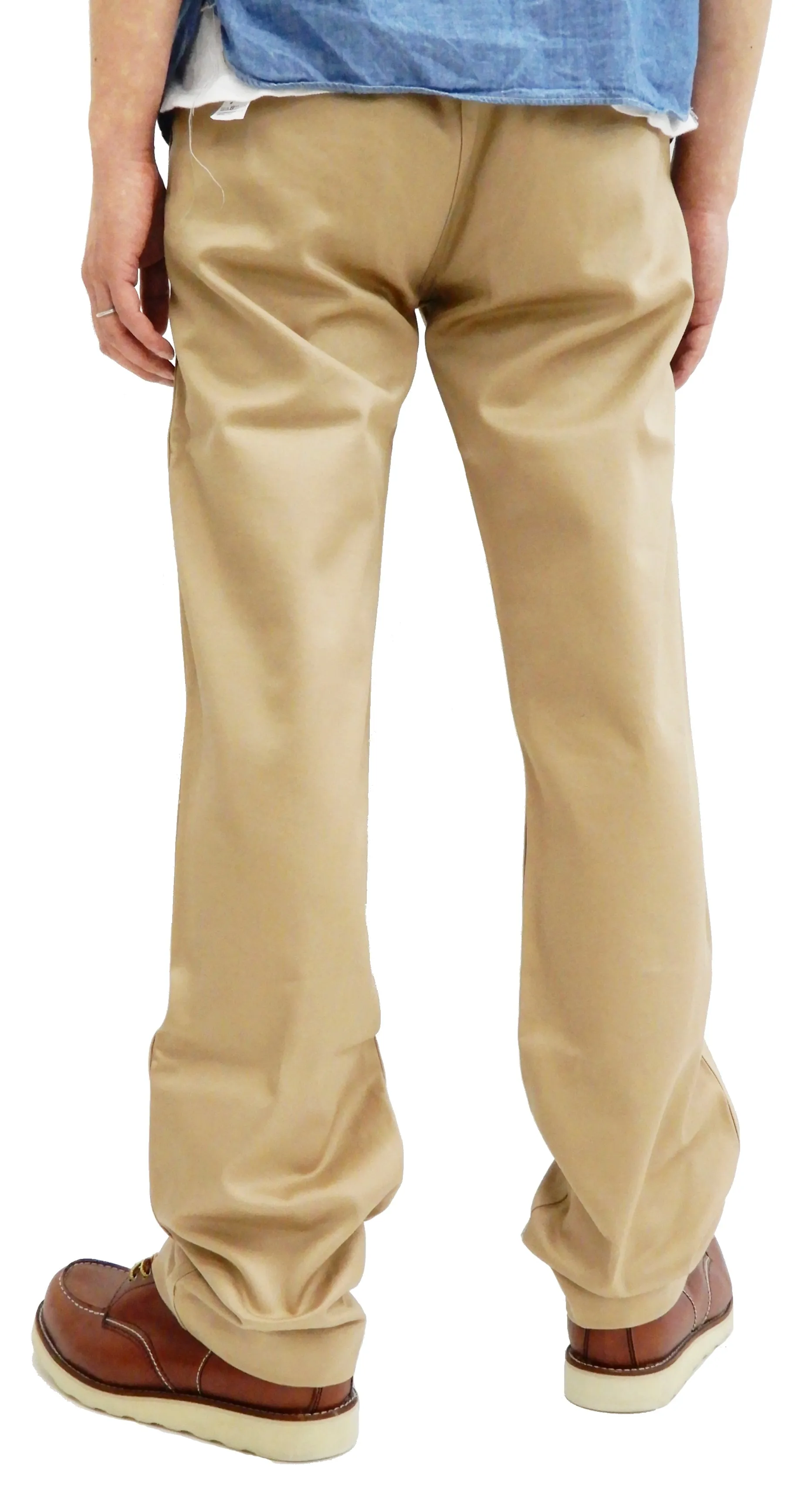 Buzz Rickson Trousers Men's Zip Fly Slimmer Fit US Army Chino Pants BR40025A 01 Beige