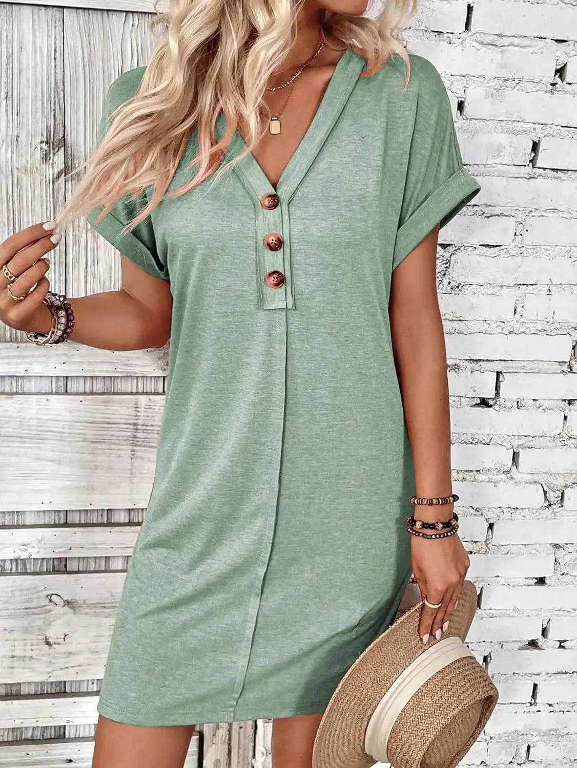 Comfy Cotton Blend T-Shirt Dress