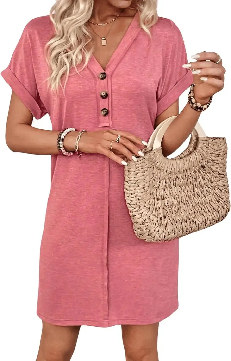 Comfy Cotton Blend T-Shirt Dress