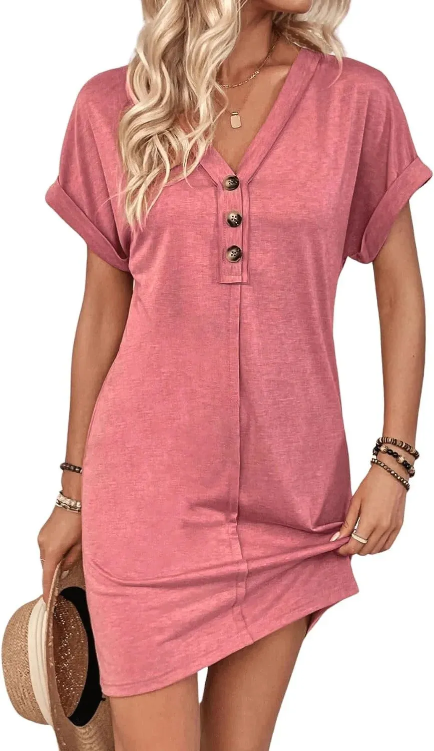 Comfy Cotton Blend T-Shirt Dress