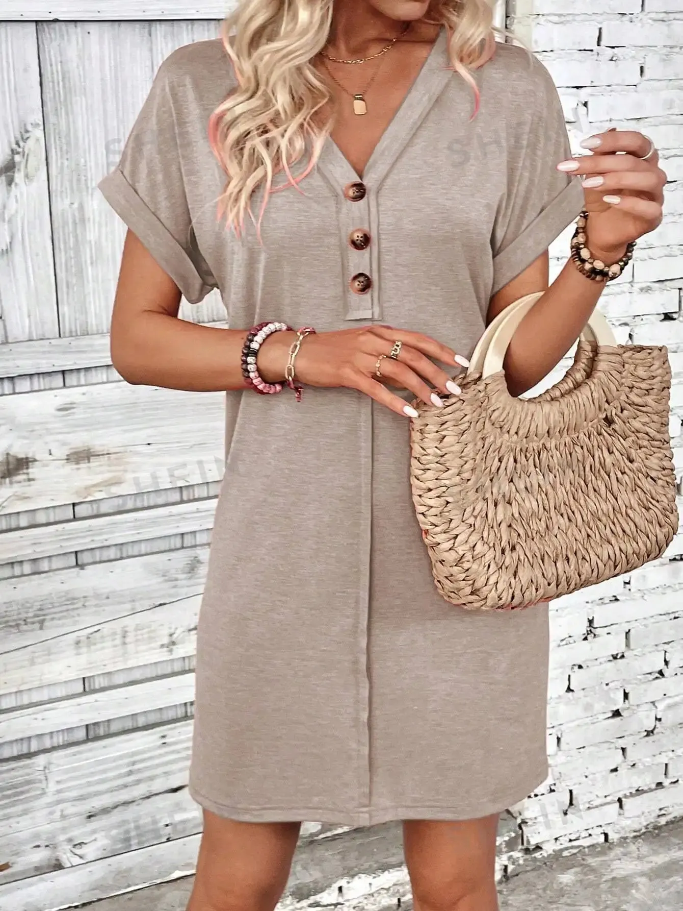 Comfy Cotton Blend T-Shirt Dress