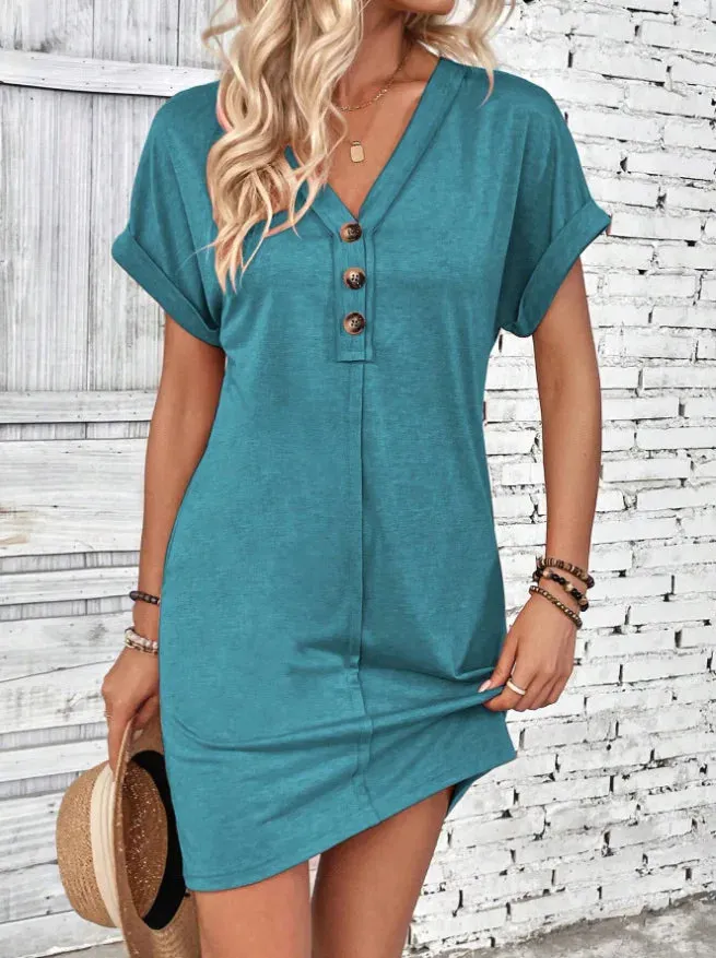 Comfy Cotton Blend T-Shirt Dress