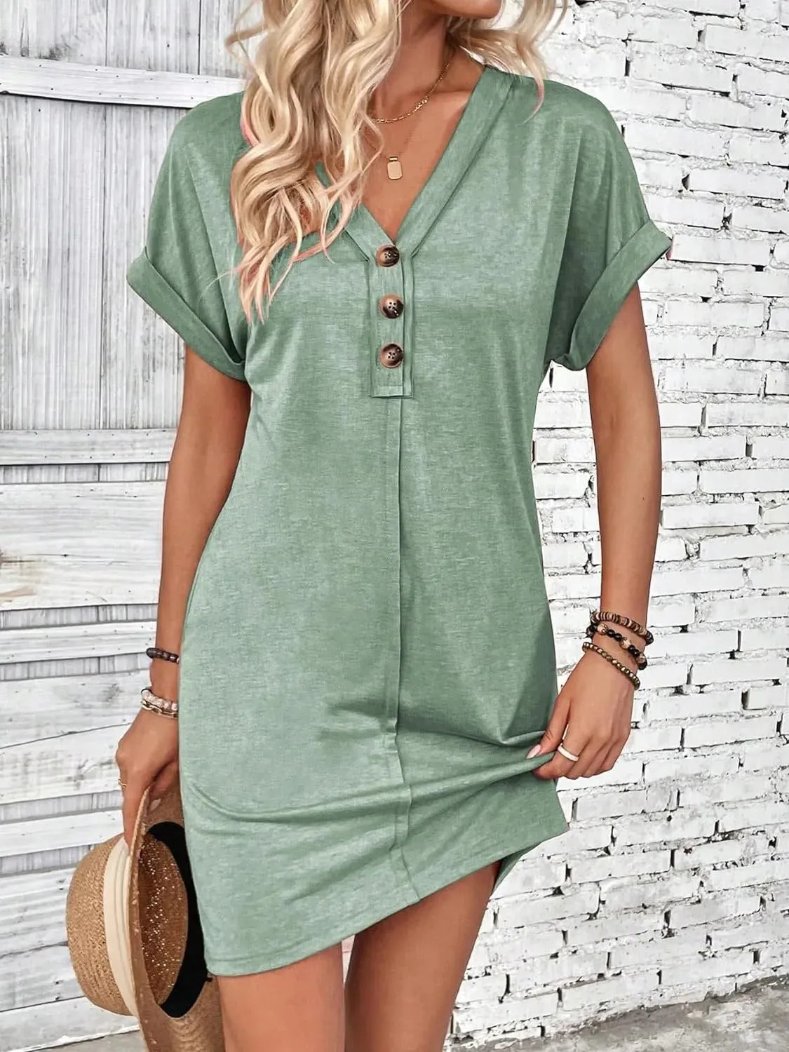 Comfy Cotton Blend T-Shirt Dress