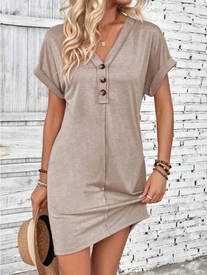 Comfy Cotton Blend T-Shirt Dress