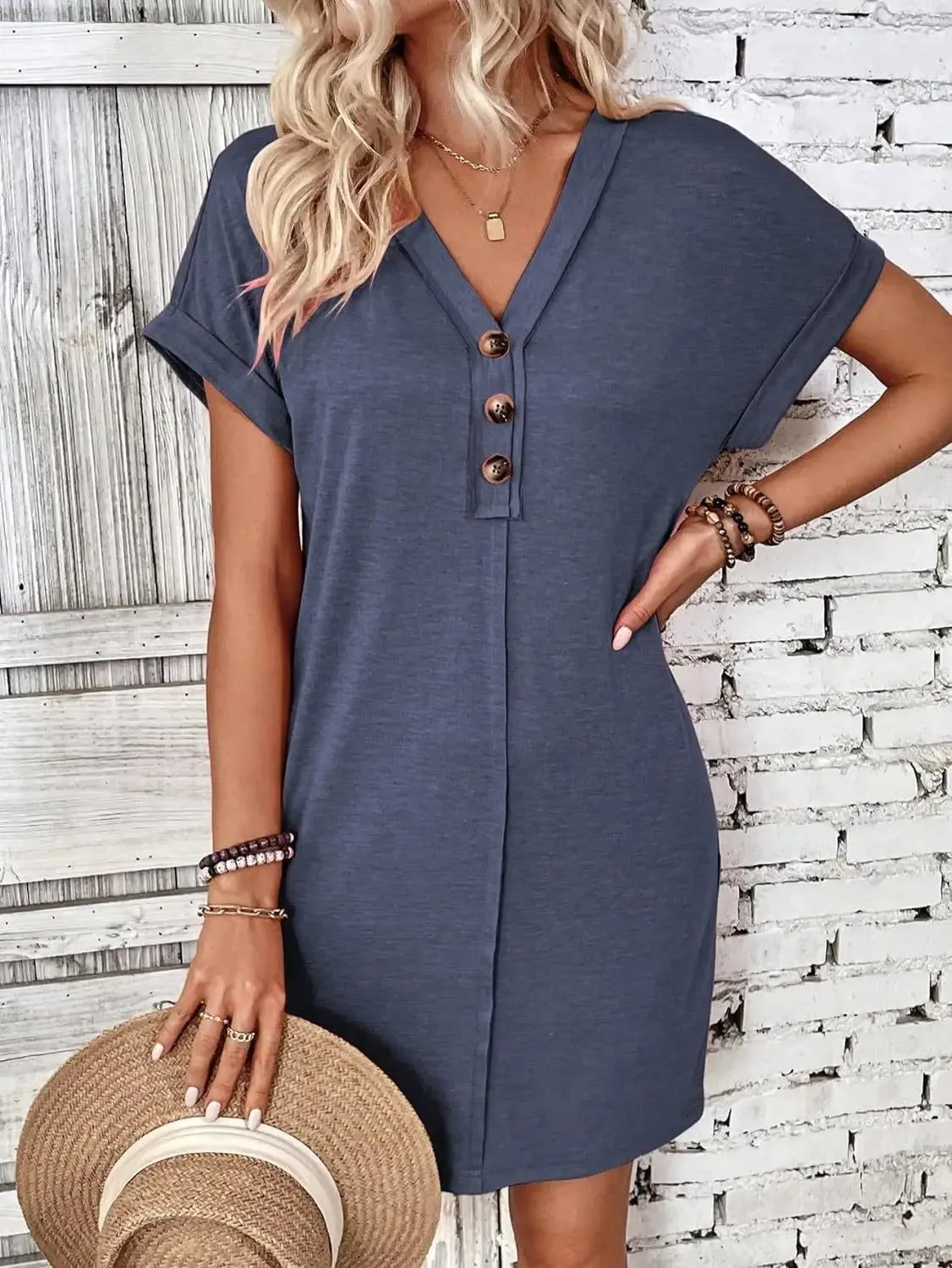 Comfy Cotton Blend T-Shirt Dress