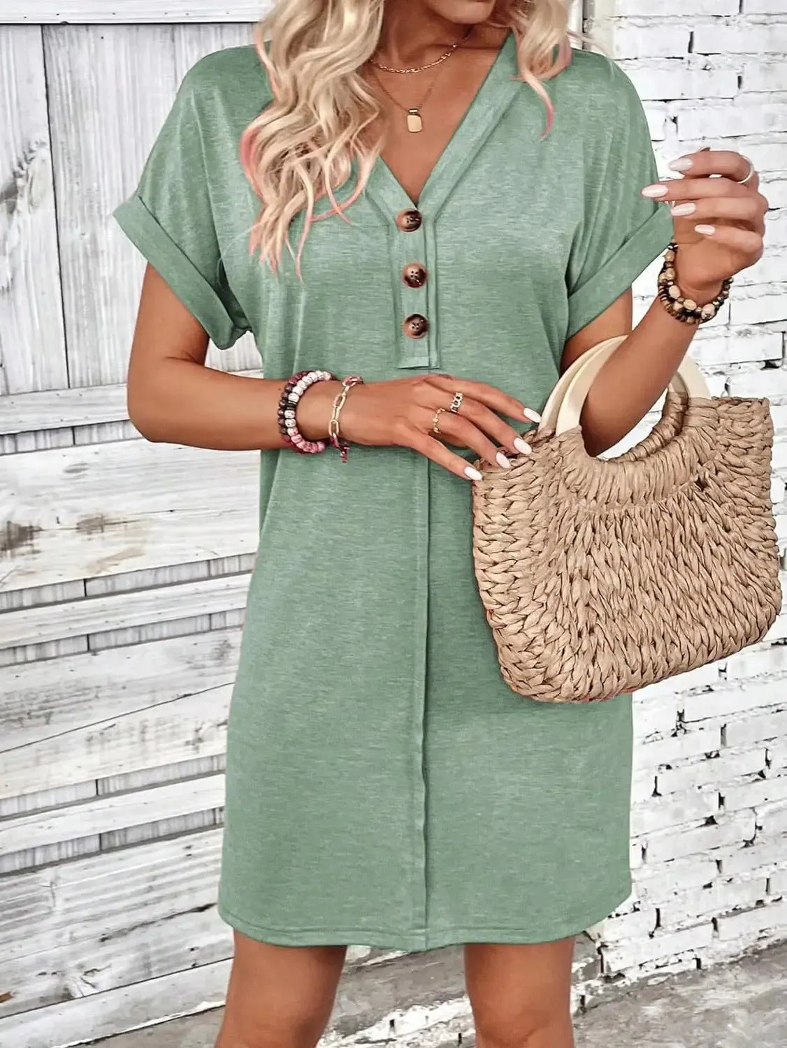 Comfy Cotton Blend T-Shirt Dress