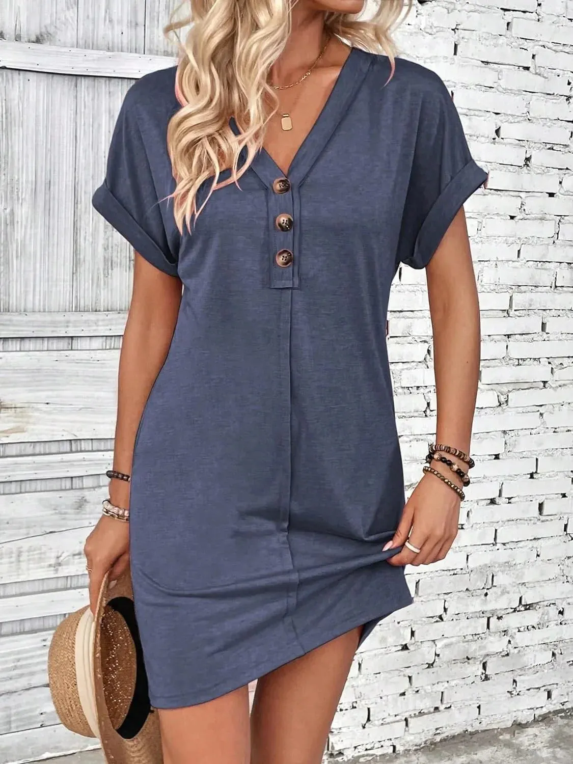 Comfy Cotton Blend T-Shirt Dress