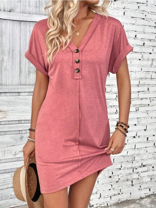 Comfy Cotton Blend T-Shirt Dress