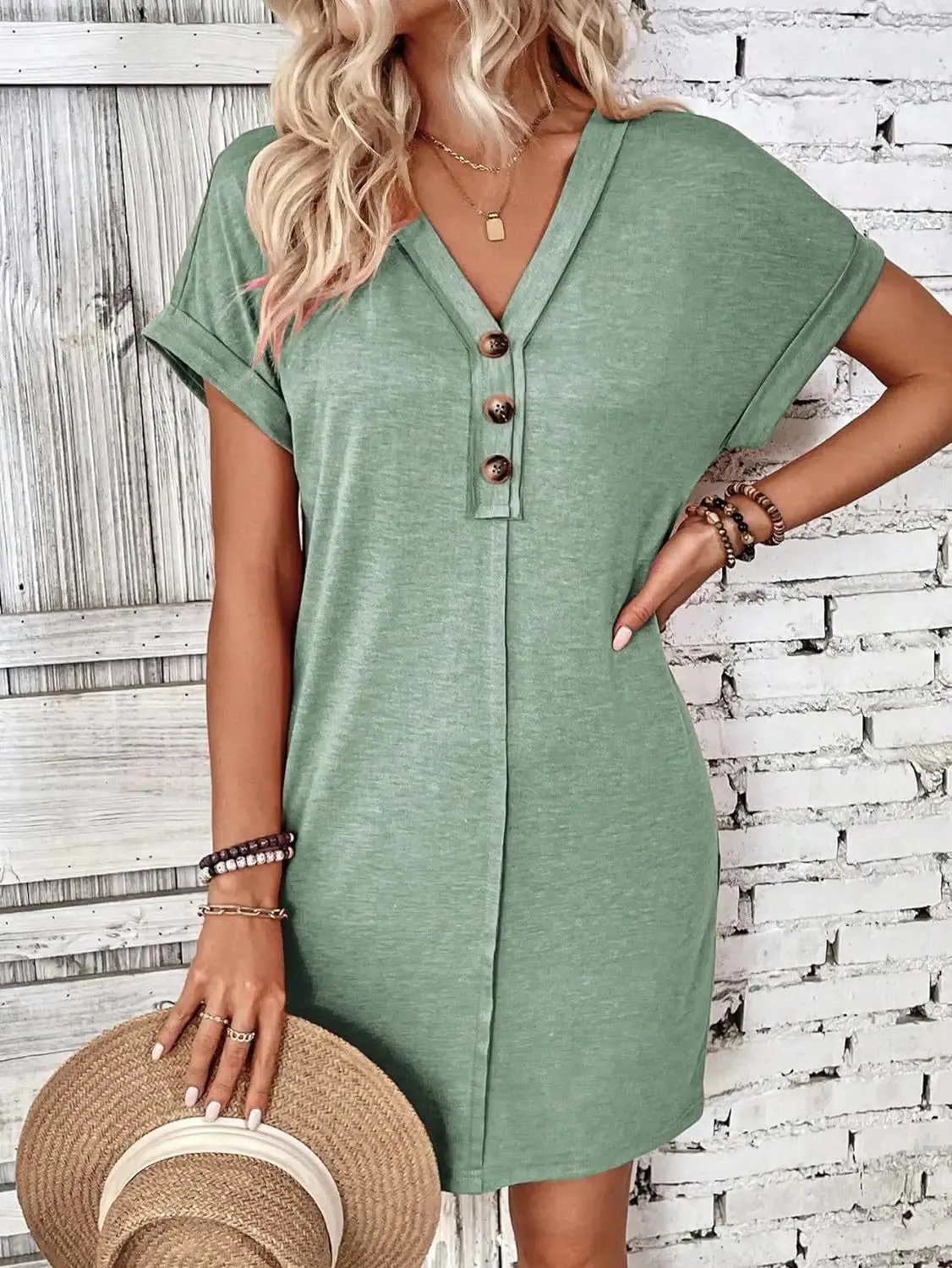 Comfy Cotton Blend T-Shirt Dress