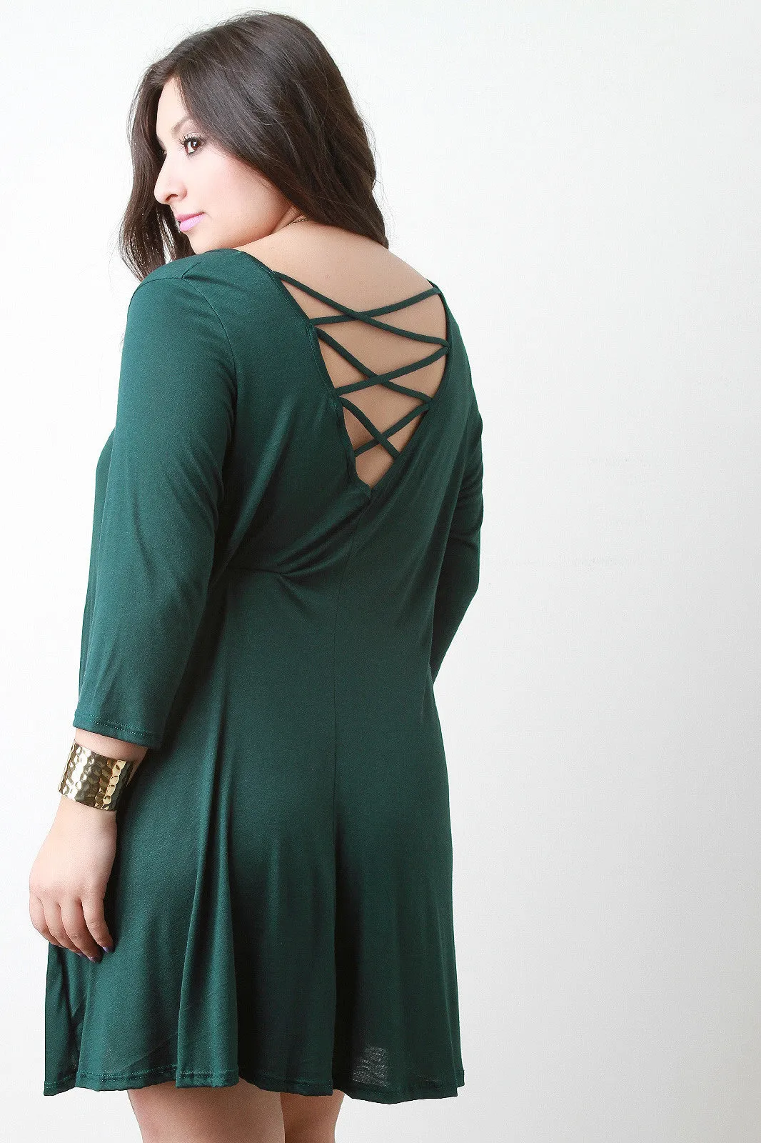 Criss-Cross Back Shift Dress