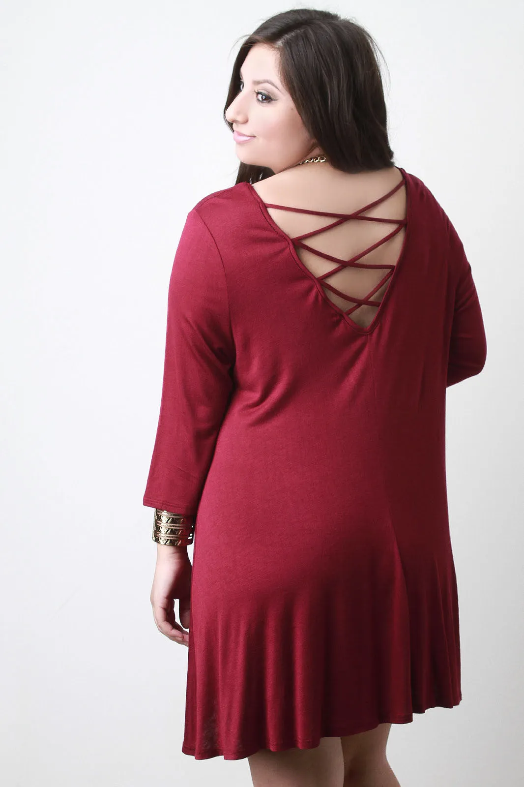 Criss-Cross Back Shift Dress