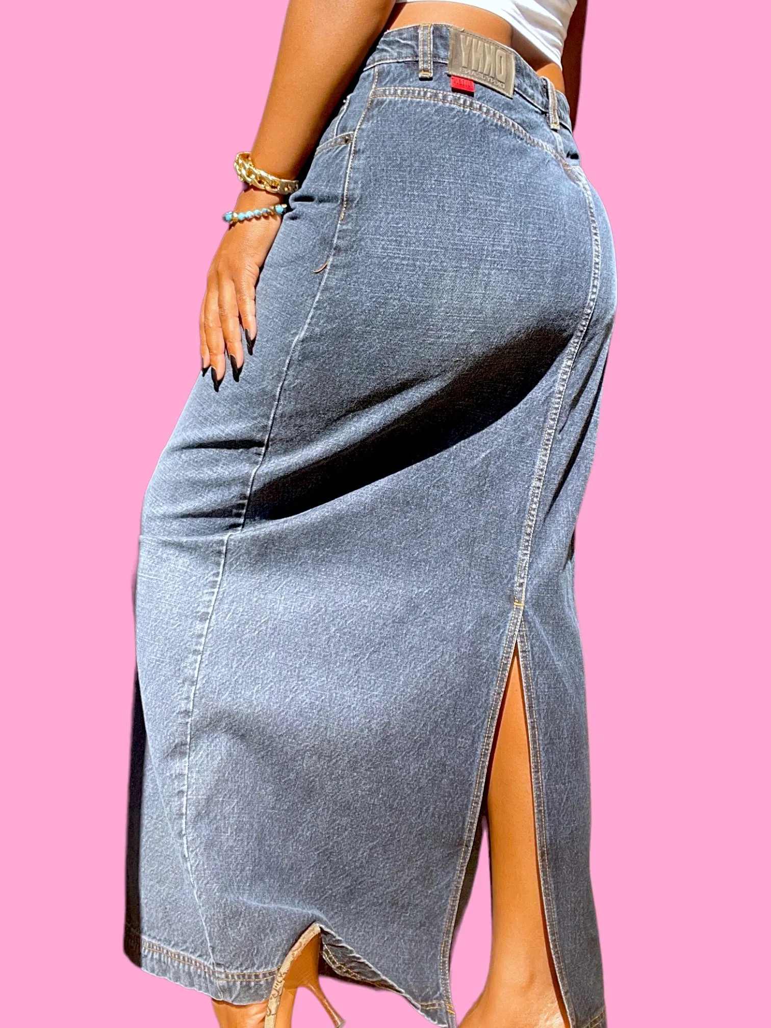 Denim DKNY Maxi Skirt