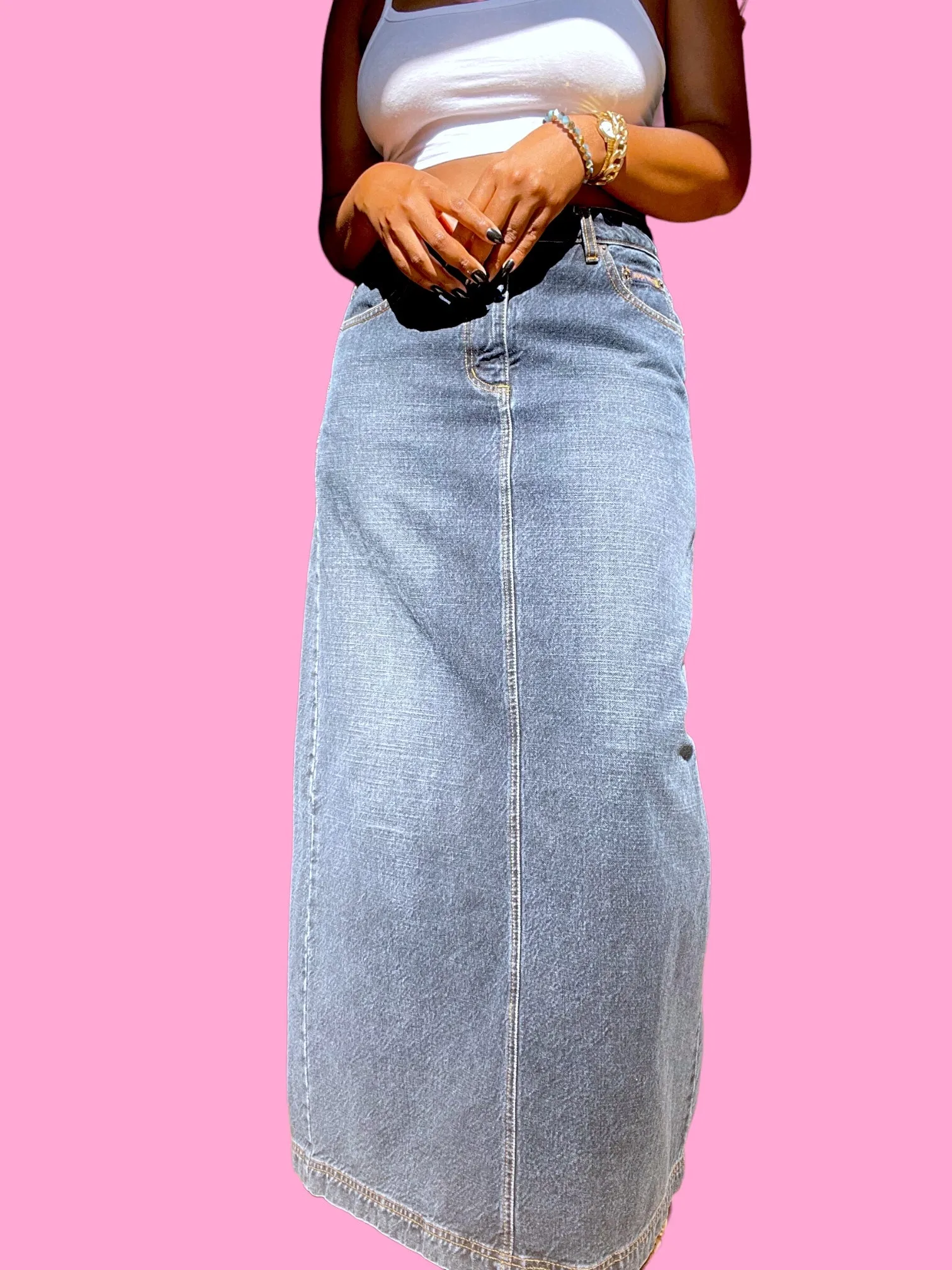 Denim DKNY Maxi Skirt