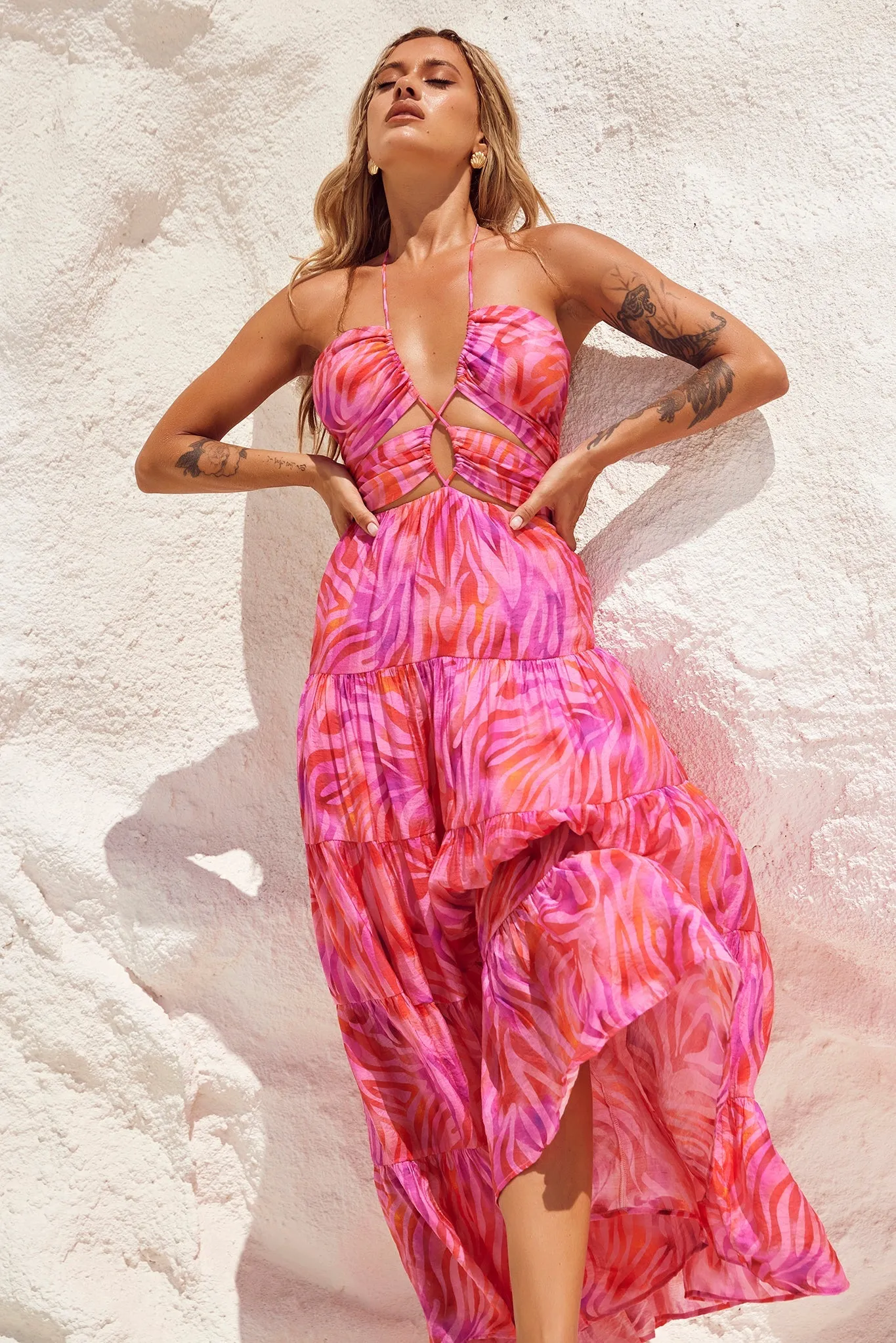 Dreamy Sun Maxi Dress - Pink Multi