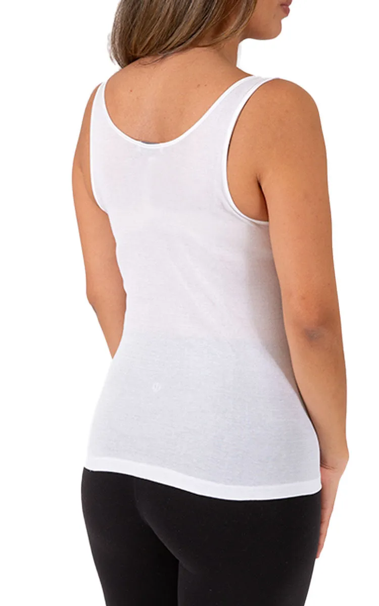 Emmebivi 100% Cotton Singlet 2 Pack in Black, White 13832