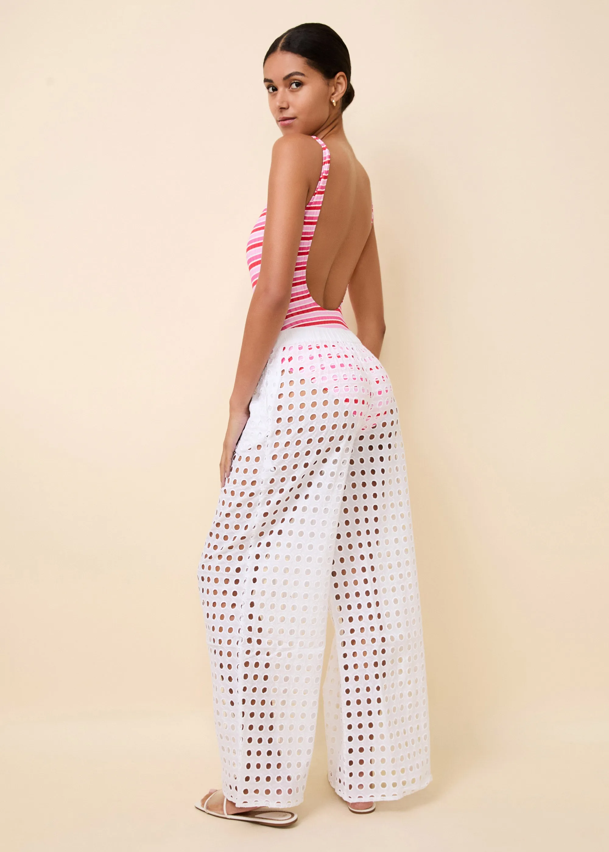 Eyelet Delaney Pant Optic White