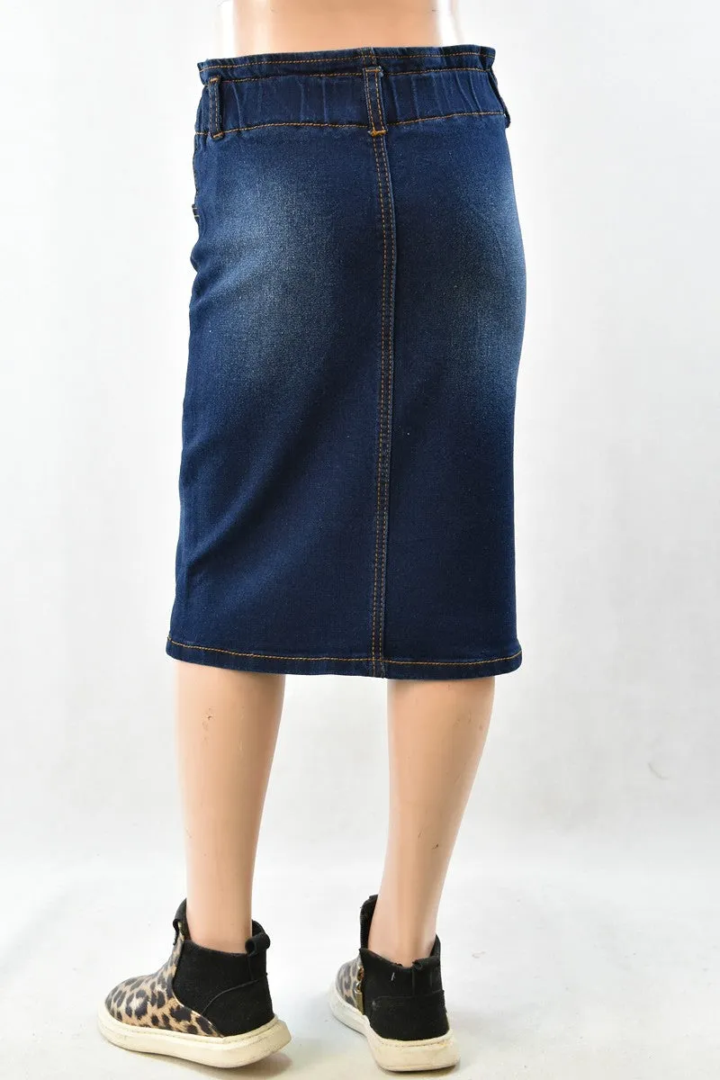 Girls Aria Denim Skirt