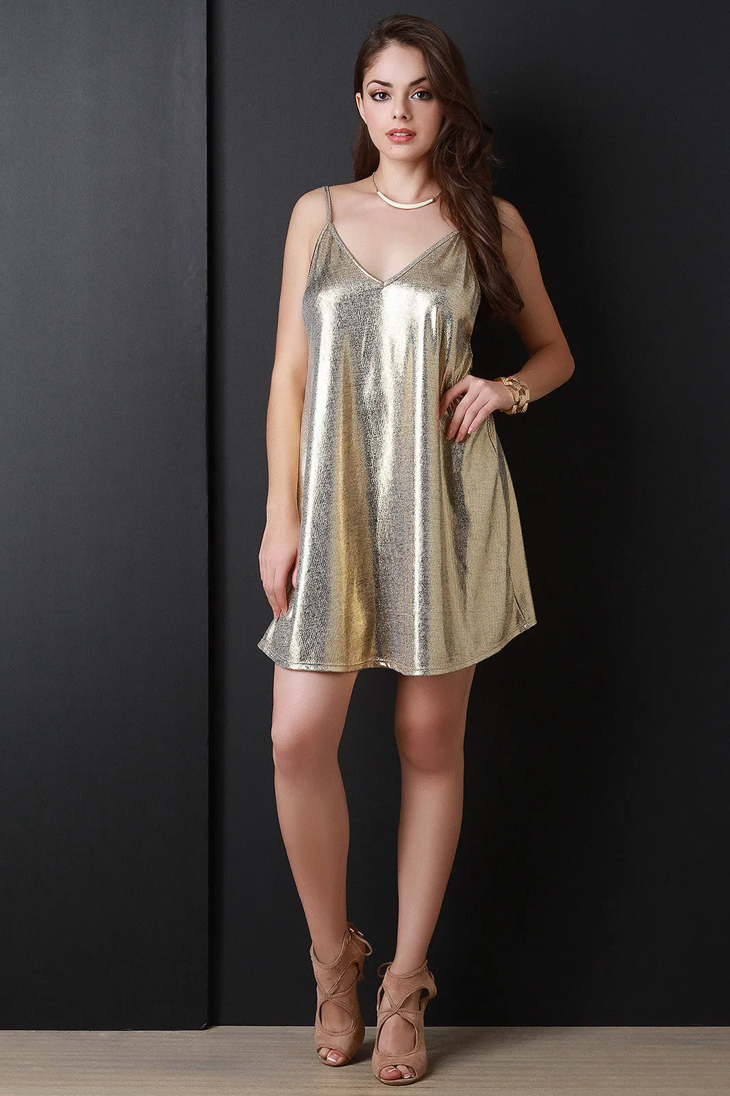 Gold Member Mini Shift Dress