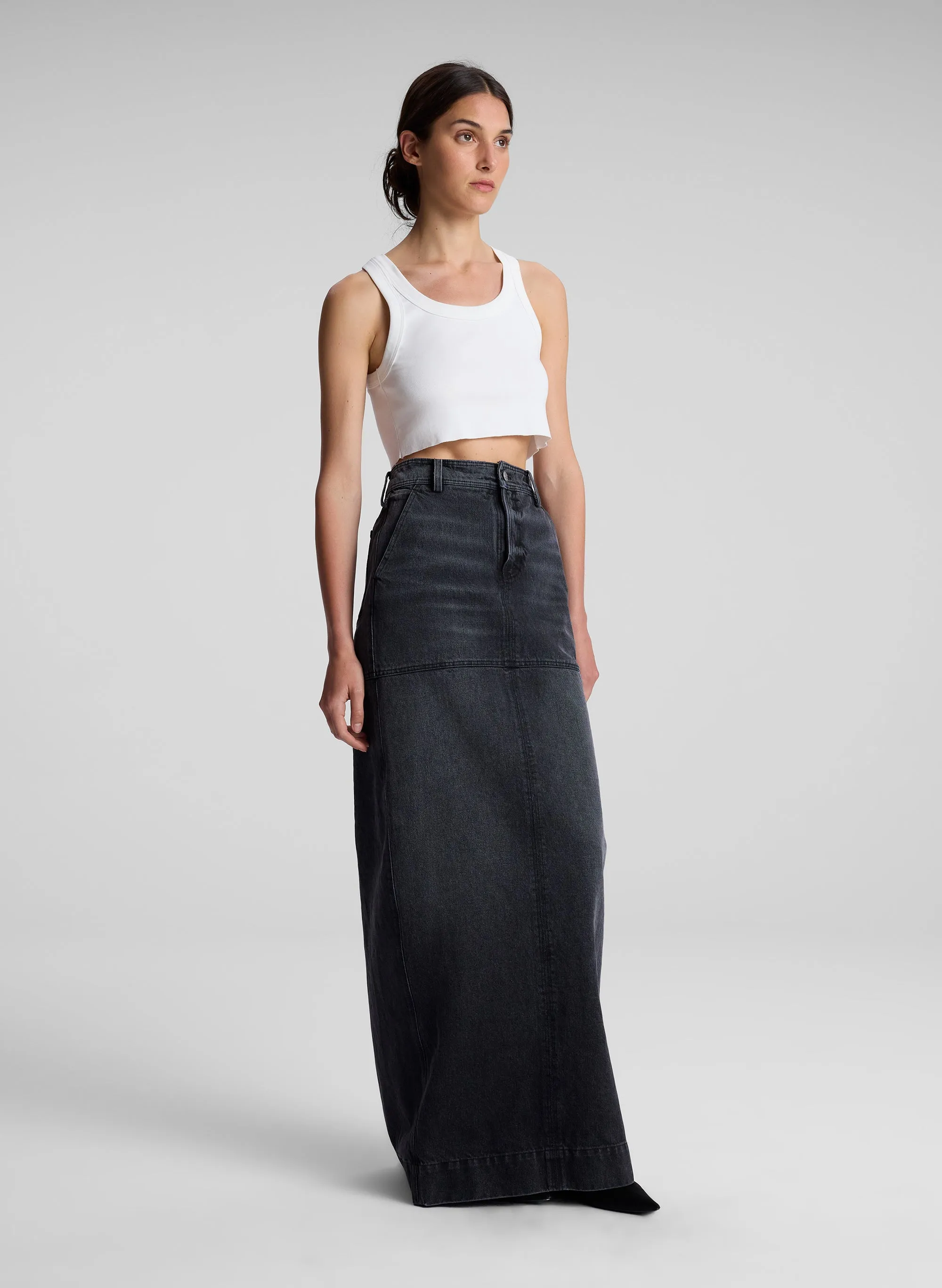 Halsey Cropped Cotton Rib Tank