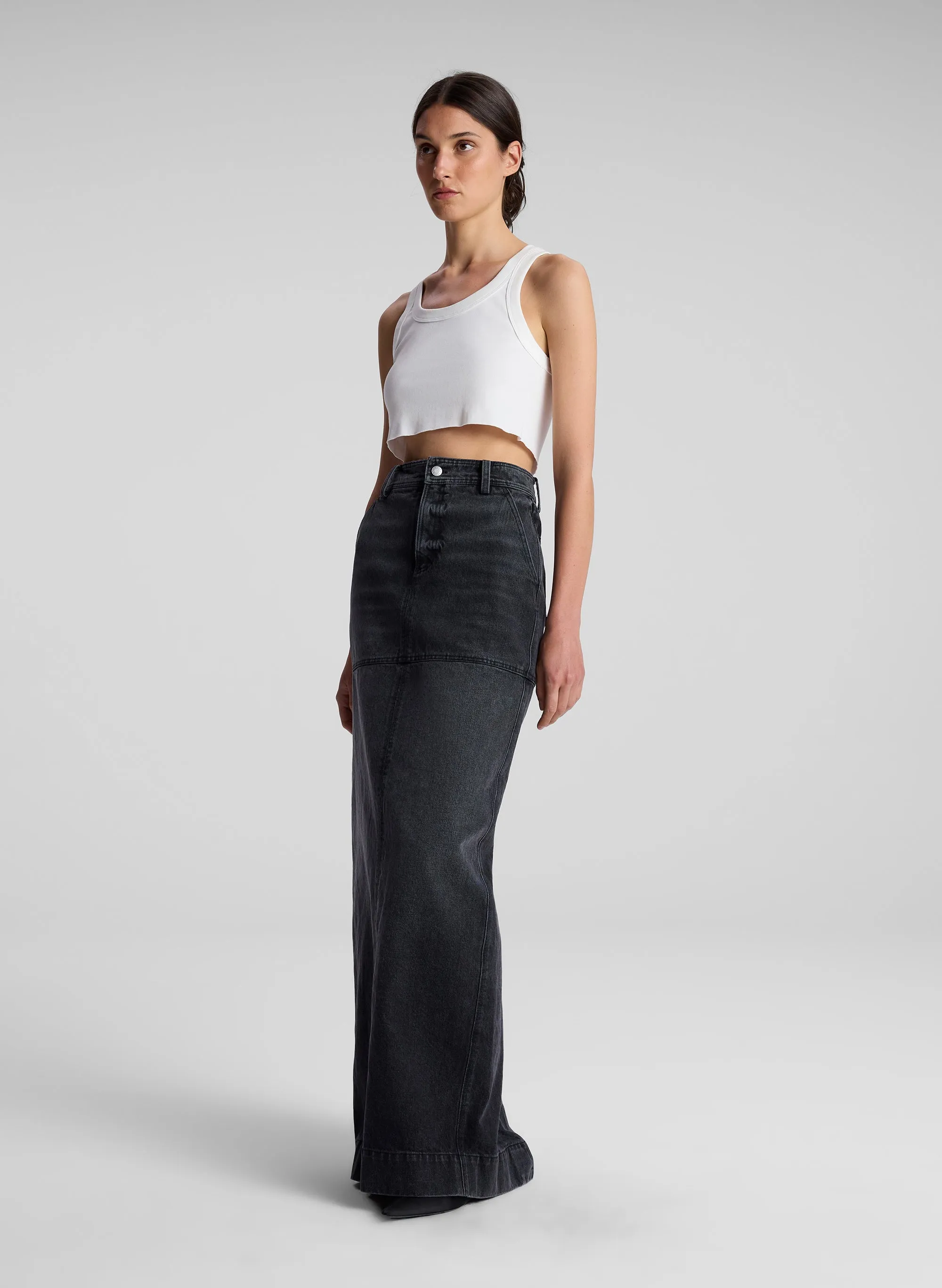 Halsey Cropped Cotton Rib Tank