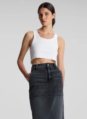 Halsey Cropped Cotton Rib Tank