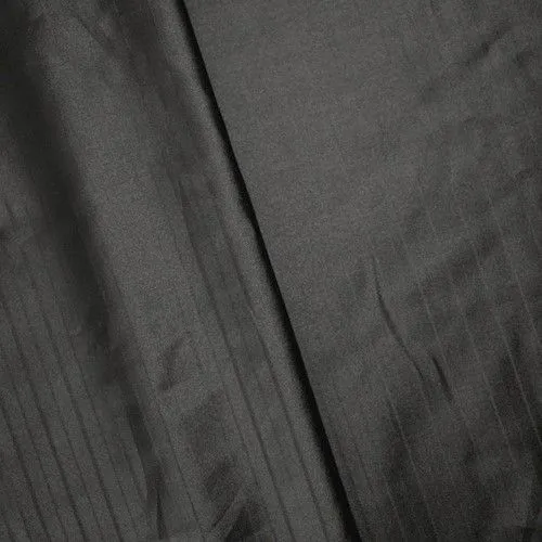 Hematite Black Stripe Woven Suiting Fabric