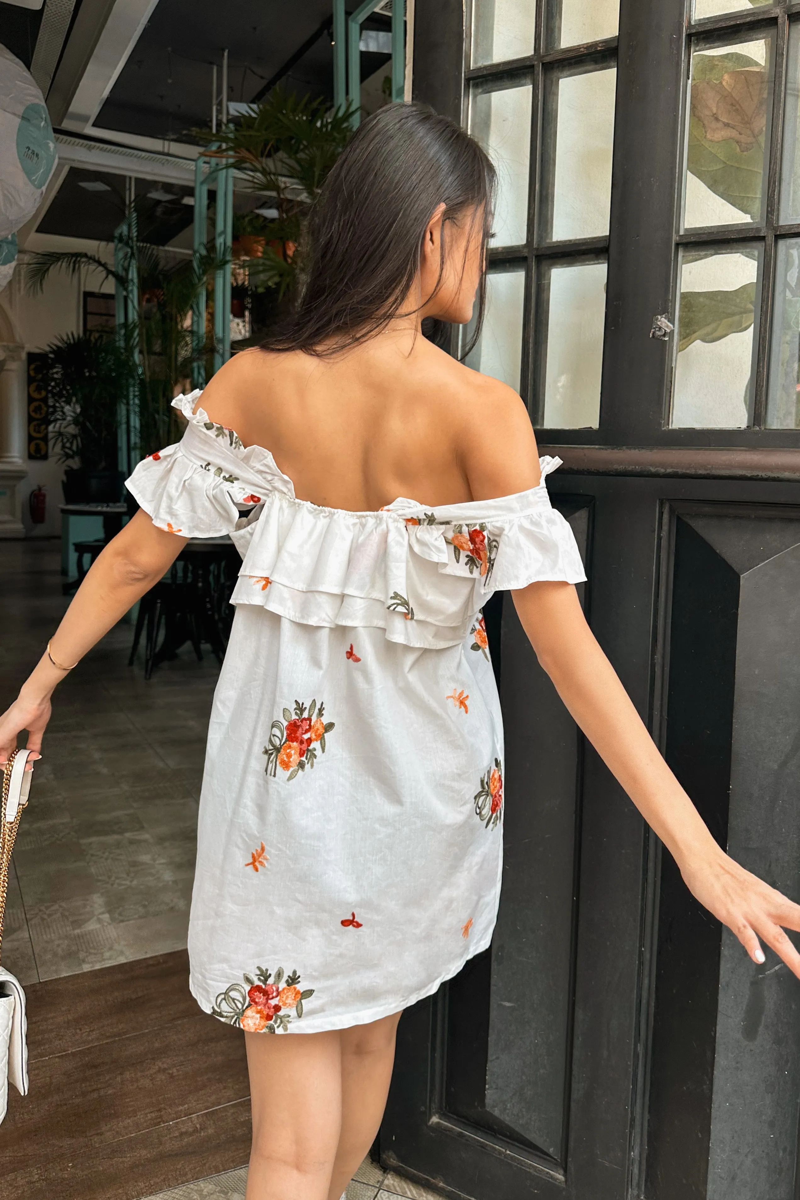 Isadora Floral Embroidery Shift Dress