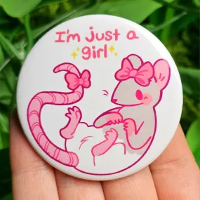 Just a Girl Rat Large Button