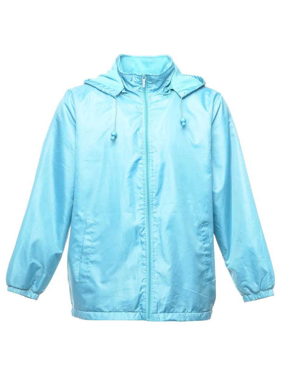 Light Blue Hooded Jacket - L