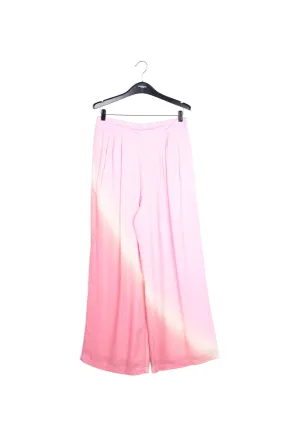 Light pink wide-leg tie-dye pants