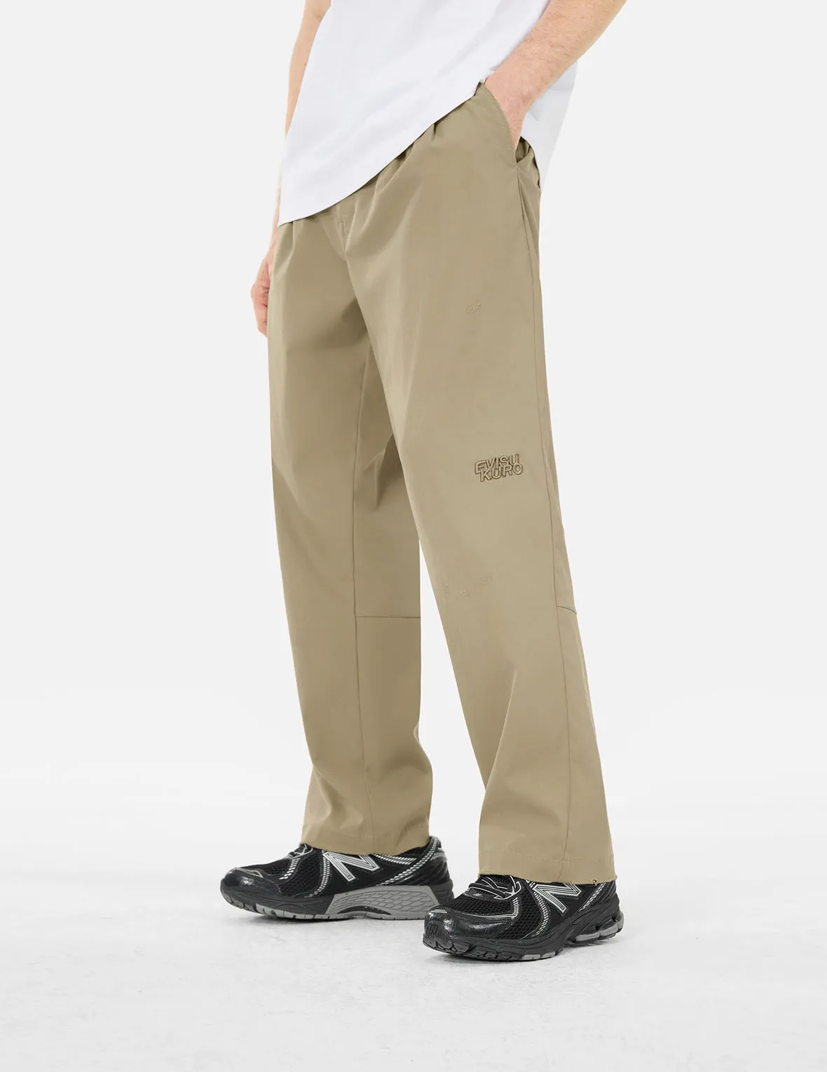 Logo Embroidery Relax Fit Chino Pants