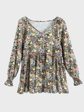 Midsize Vintage Ditsy Floral Blouse