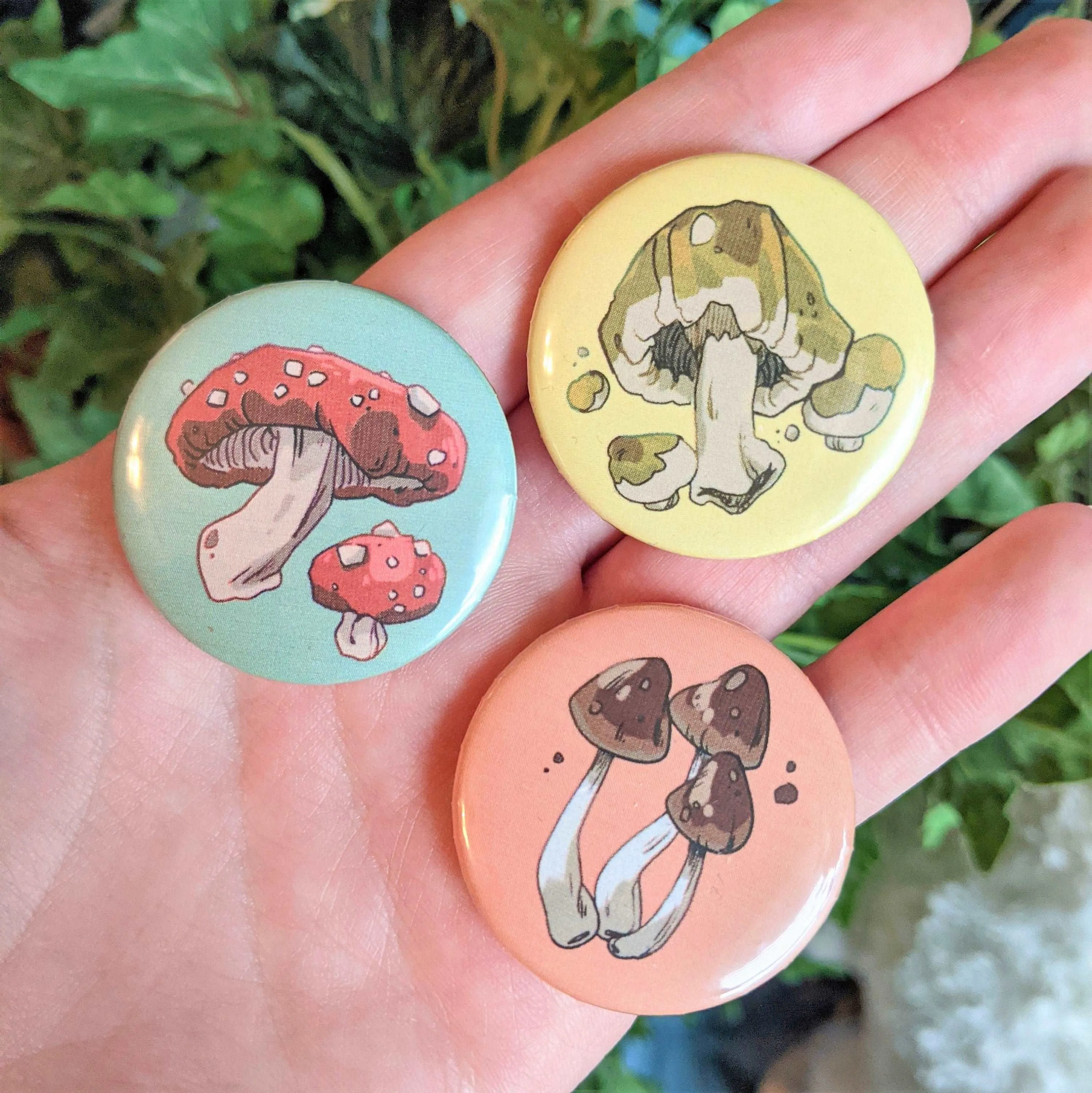 Mushroom Buttons 1.5 inch