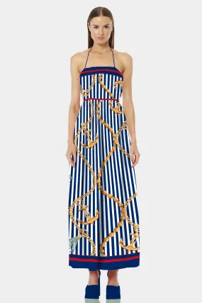 Nautical Stripes Long Dressy Dresses