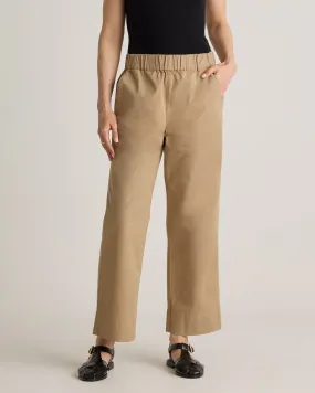 Organic Stretch Cotton Wide Leg Chino Pants