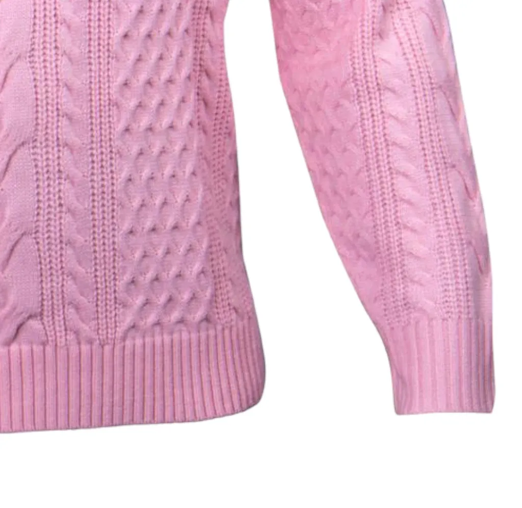 pink Prestige men's turtleneck sweaters light blend pullover regular fit