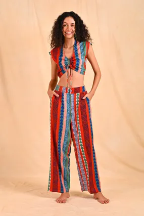 Ruby Aztec Printed Stripe Pant