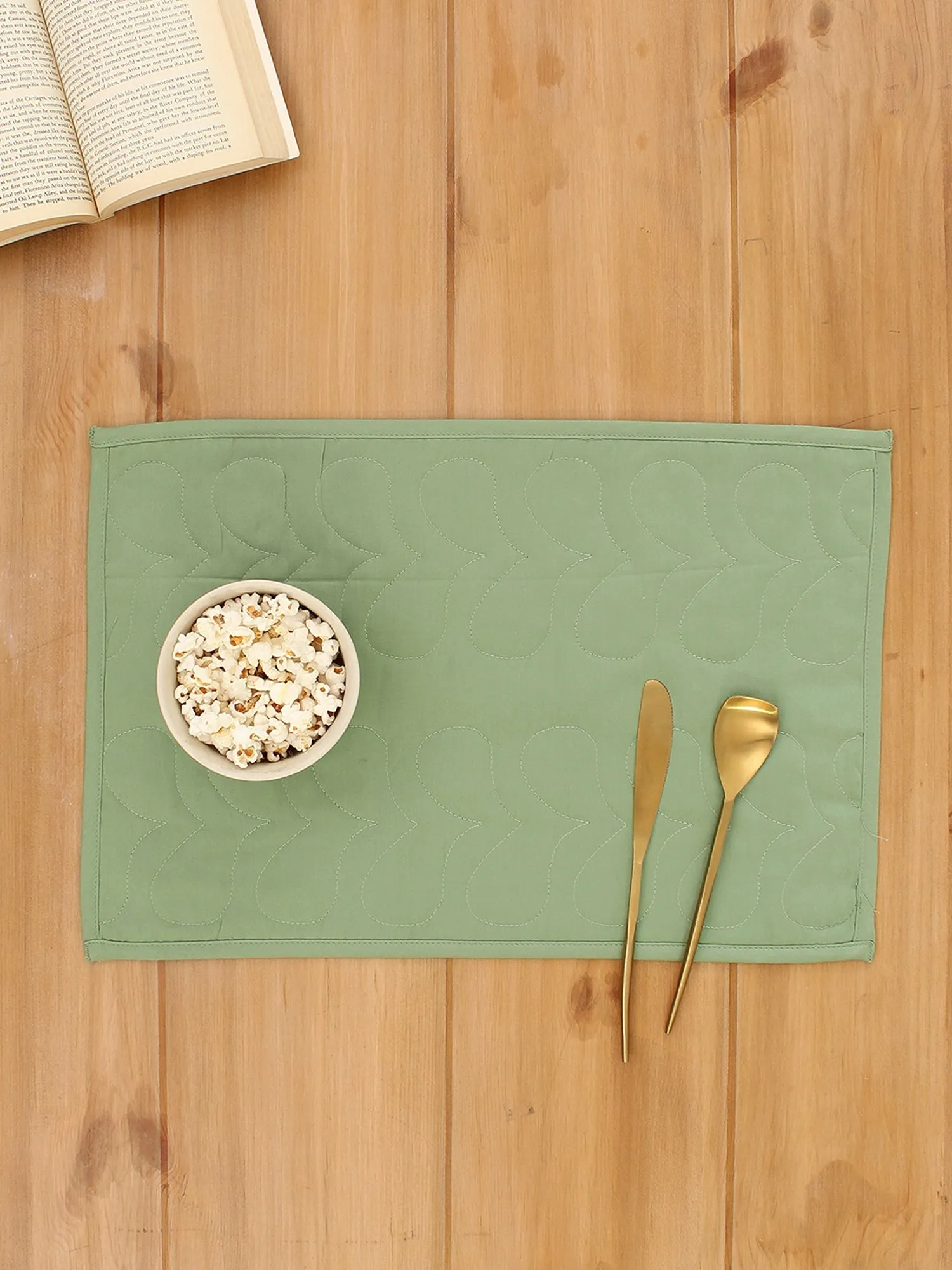 Satsar - Set Of 2 Placemats (Green)