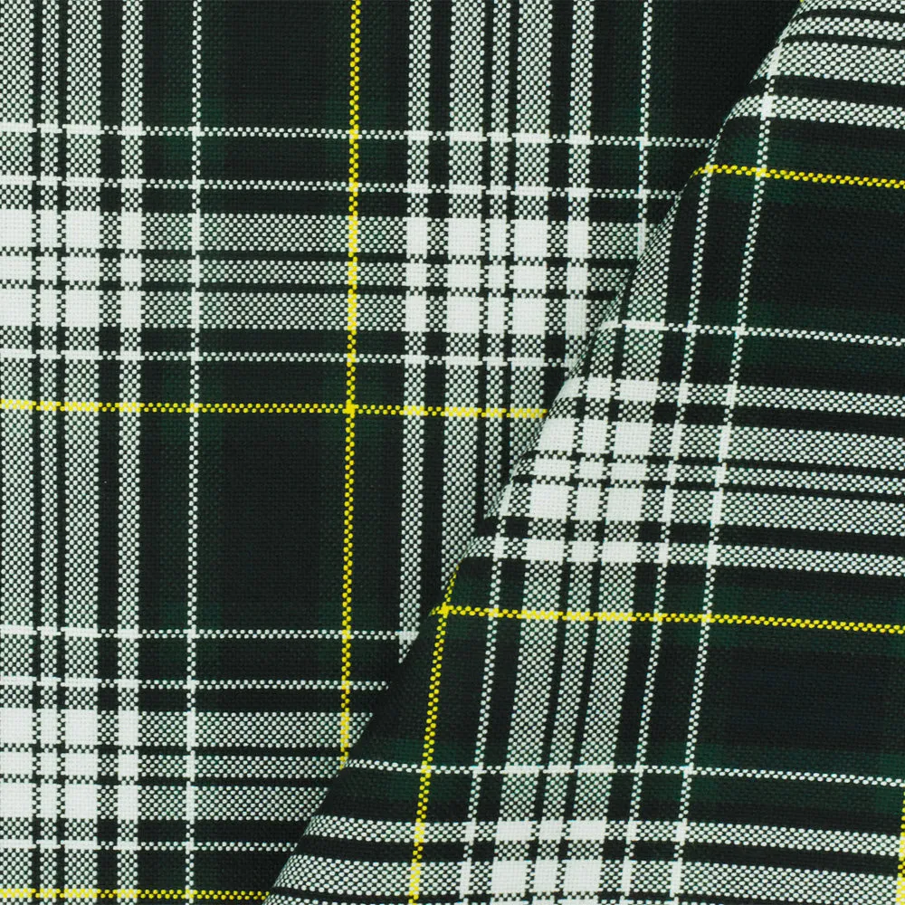 School Black-White-Multi Plaid Poly Madras Woven Fabric