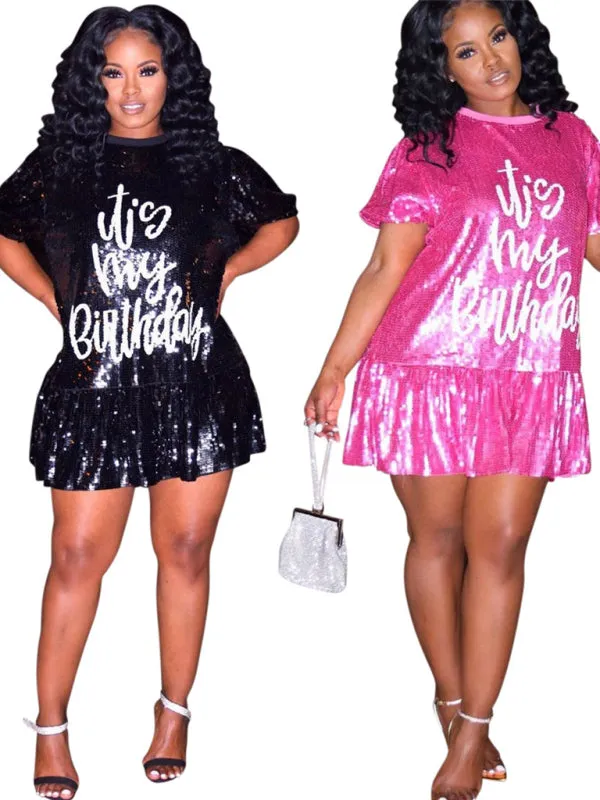 Sequined Disco Night Out Mini Dress