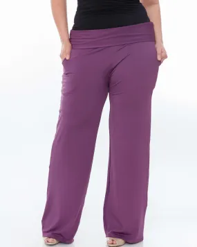 Solid Palazzo Pants | Purple