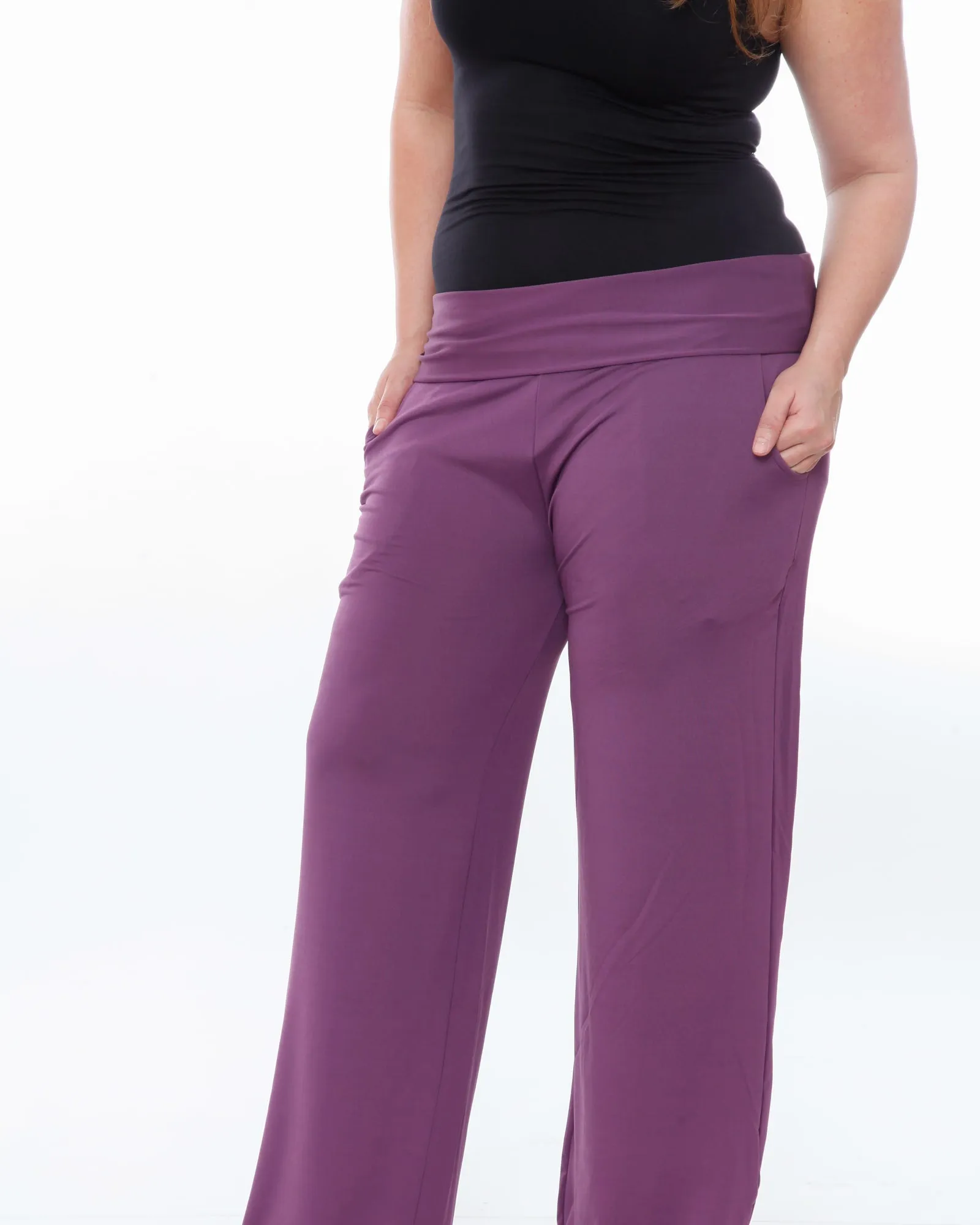 Solid Palazzo Pants | Purple